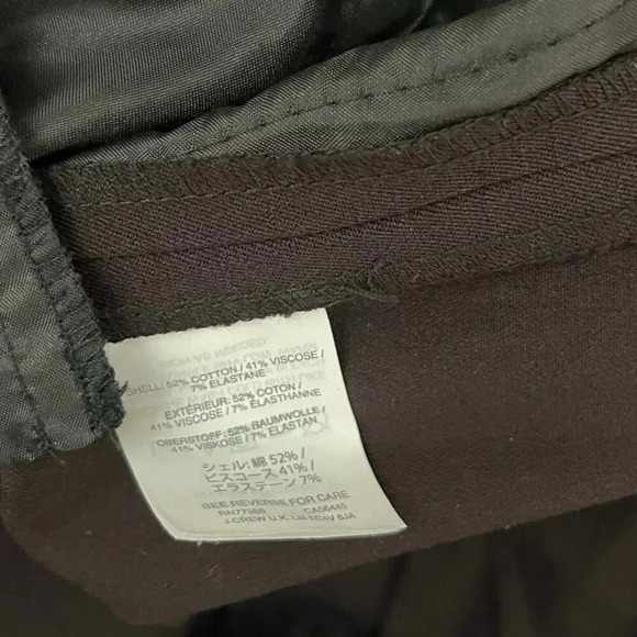 J. Crew Martie Dress Pant Slim Brown Side Zip Ankle Viscose 4 Fall Pleated Front - Picture 6 of 6